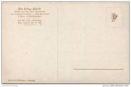 Die Heilige Schrift - Lot 's Errettung - Künstlerkarte R. Leinweber ca. 1910 - Verlag Hans Kohler &amp; Co. München