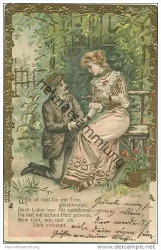 Liebespaar - Goldprägedruck