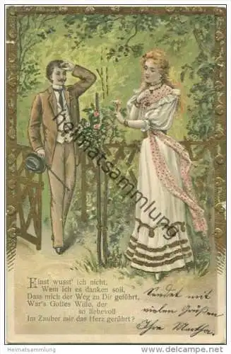 Liebespaar - Goldprägedruck