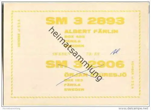 QSL - QTH - Funkkarte - SM-3-2893 - Sweden - Färila - 1957