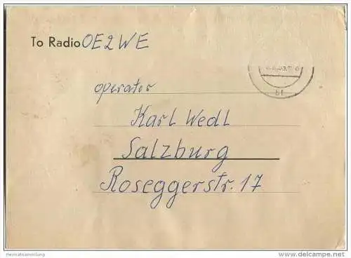 QSL - QTH - Funkkarte - DJ2VZ - Duisburg-Hüttenheim - 1959