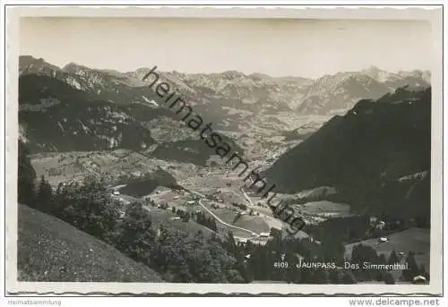 Jaunpass - Das Simmenthal - Foto-AK 1933 - Verlag Perrochet Matile S.A. Lausanne