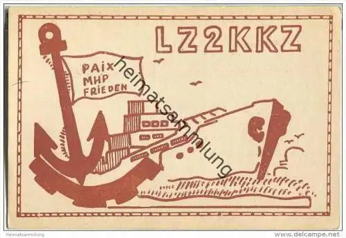 QSL - QTH - Funkkarte - LZ2KKZ - Bulgarien - Sofia - 1960