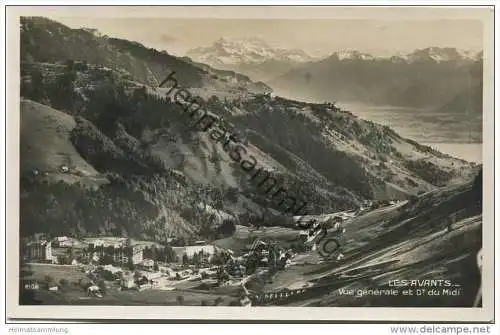 Les Avants - Vue generale et Dent du Midi - Foto-AK 1933 - Verlag Perrochet Matile S.A. Lausanne