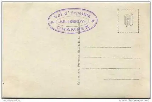 Champex - Val d'Arpette - Foto-AK 1933 - Verlag Perrochet Matile Lausanne