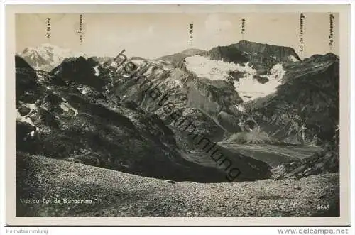Vue du Col de Barberine - Foto-AK 1933 - Verlag Perrochet Matile Lausanne