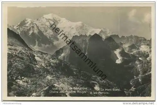 Vue du Col de Barberine - Le Mont Blanc - Foto-AK 1933 - Verlag Perrochet Matile Lausanne