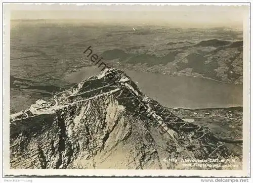 Niesen-Kulm - Flugaufnahme 1933 - Foto-AK Grossformat - Edition Franco-Suisse Berne