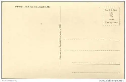 Beuron - Blick von der Leopoldshöhe - Foto-AK - Beuroner Kunstverlag