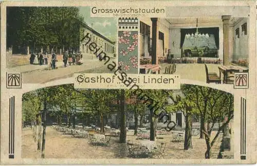 Groitzsch - Grosswischstauden - Gasthof Drei Linden - Verlag Carl Drechsler Leipzig