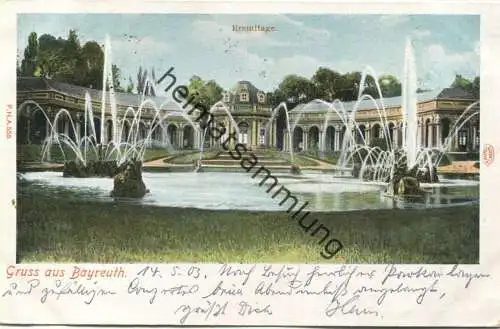 Bayreuth - Eremitage gel. 1903