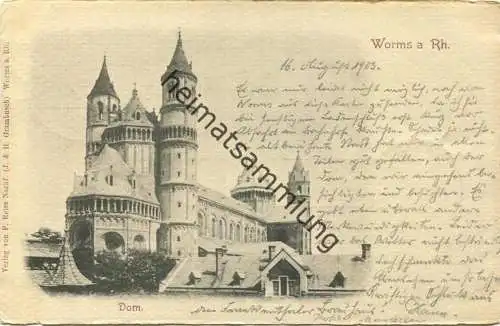 Worms - Dom - Verlag P. Reiss Worms gel. 1903
