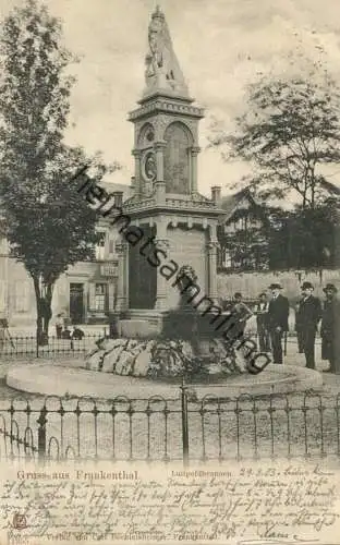 Frankenthal - Luitpoldbrunnen - Verlag Carl Bechtelsheimer Frankenthal gel. 1903