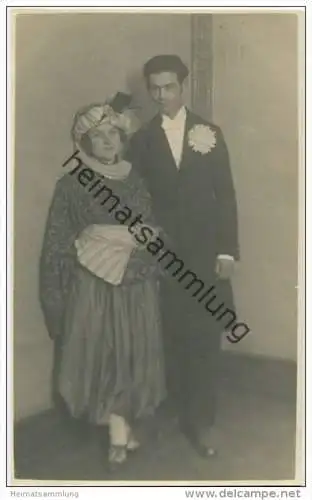 Fasnacht 1922 - Foto-AK - Fotoatelier B. Bermann Frankfurt a/M Fischerfeldstr. 2