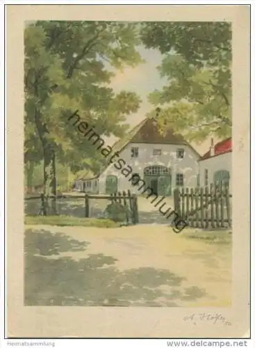 Niedersachsenhaus - Künstlerkarte signiert A. Höfer 1942 - Paul Meyer Kunstverlag Bremen gel. 1945