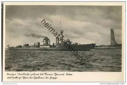 Kreuzer Karlsruhe - Foto-AK