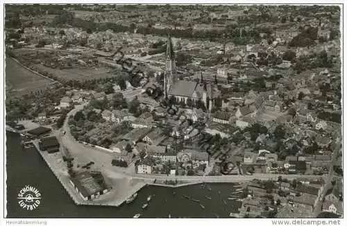 Schleswig - Luftaufnahme - Foto- AK 50er Jahre - Verlag Schöning &amp; Co. Lübeck