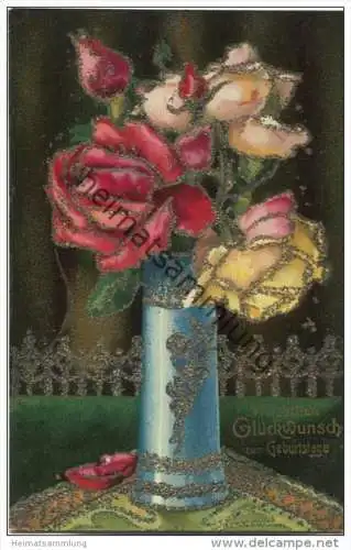 Geburtstag - Rosen - Glimmer
