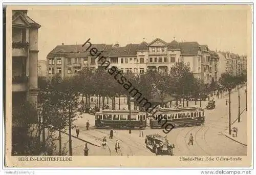 Berlin-Lichterfelde - Händel-Platz Ecke Gelieu-Strasse - Strassenbahn