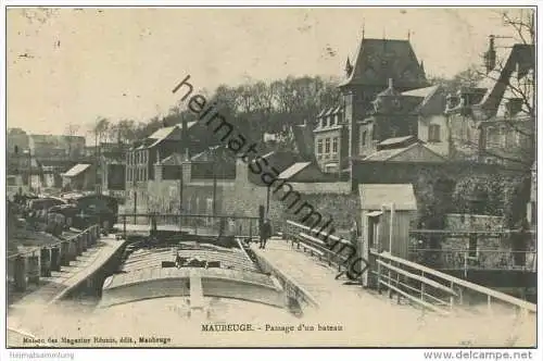 Maubeuge - Passage d'un bateau