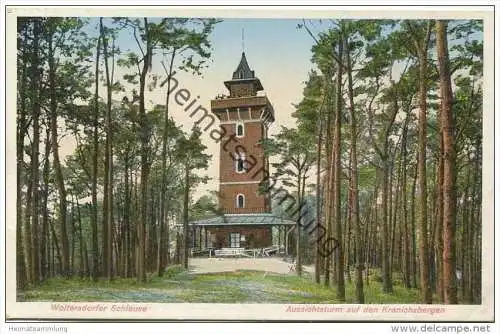 Wolterdorfer Schleuse - Aussichtsturm auf den Kranichsbergen - Verlag W. Meyerheim Berlin
