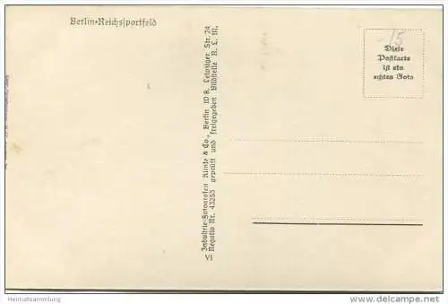Berlin-Charlottenburg - Reichssportfeld - Luftaufnahme - Foto-AK - Verlag Klinke &amp; Co. Berlin