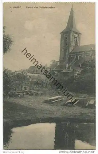 St. Amand les Eaux - Garten des Soldatenheims - Verlag J. G. Schmitz Cöln 1918