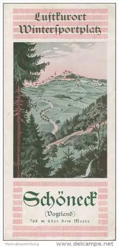 Schöneck im Vogtland 1934 - Faltblatt mit 11 Abbildungen