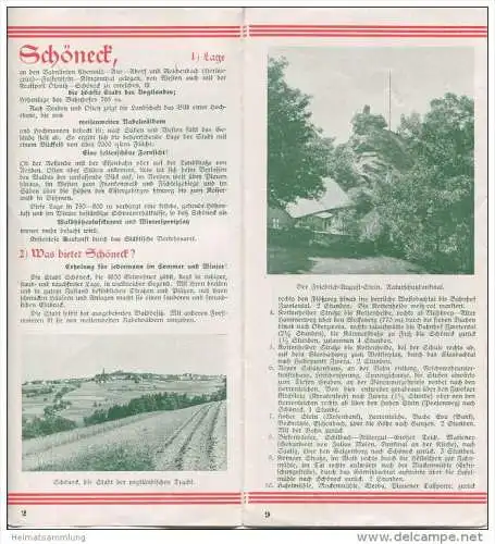 Schöneck im Vogtland 1934 - Faltblatt mit 11 Abbildungen