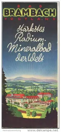 Bad Brambach 1935 - 20 Seiten mit 41 Abbildungen - beiliegend Kurmittelpreise