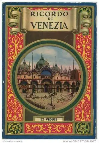 Italien - Ricordo di Venezia - 32 vedute - Leporello 17cm x 11cm 32 Fotografien rückseitig mit Text und einem Stadtplan