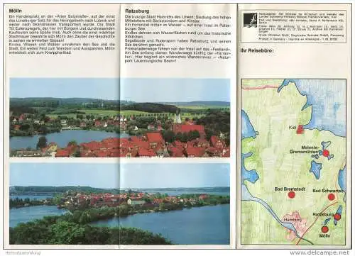 Schleswig-Holstein - Faltblatt 1968 mit 23 Abbildungen