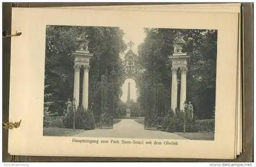 Potsdam ca. 1910 - Sans-Souci - Sanssouci 10 einzelne Bilder 13cm x 20cm - u. a. Haupteingang - Schloss - Voltaire-Zimme