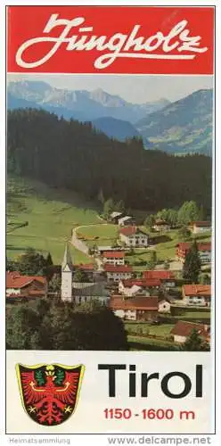 Jungholz - Faltblatt mit 10 Abbildungen - Wohnungsliste 1973