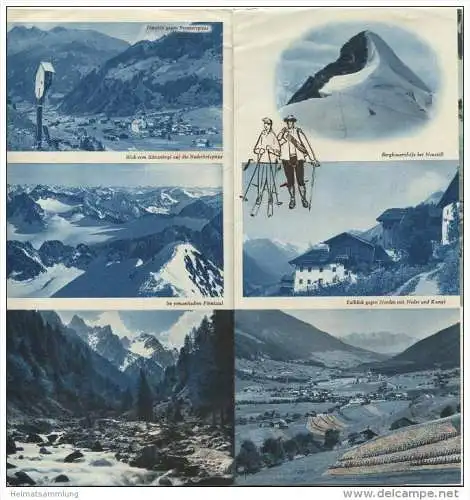 Neustift 50er Jahre - Faltblatt mit 14 Abbildungen - Unterkunftsverzeichnis - Gestaltung F. Stummvoll