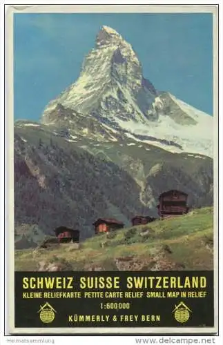Schweiz - Kleine Reliefkarte 1:600 000 Schweiz - Kümmerly &amp; Frey Bern