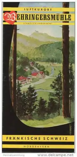 Behringersmühle 1965 - Faltblatt mit 8 Abbildungen - beiliegend Wohnungs- und Unterkunftsverzeichnis 1966/67