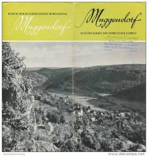 Muggendorf 1967 - Faltblatt mit 5 Abbildungen - beiliegend Wohnungsliste mit Ortsplan