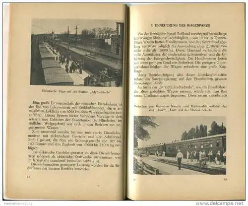 Die Eisenbahnen der Sowjetunion - W. Obraszow - SWA-Verlag Berlin 1946 - 54 Seiten mit 21 Abbildungen