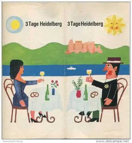 3 Tage Heidelberg 1966 - Graphische Gestaltung Wolf Magin Mannheim - Faltblatt