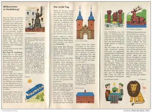3 Tage Heidelberg 1966 - Graphische Gestaltung Wolf Magin Mannheim - Faltblatt