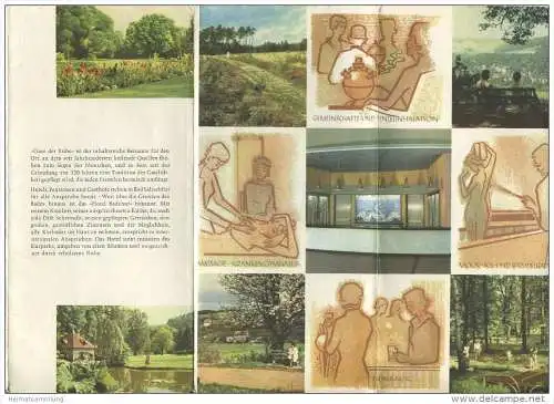 Bad Salzschlirf 1957 - Faltblatt mit 14 Abbildungen - Gestaltung und Graphik Willi Weide - beiliegend Wohnungsliste 1960