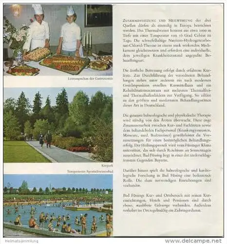 Bad Füssing 1972 - 8 Seiten mit 12 Abbildungen - Grafik Max Eppensteiner - beiliegend Verzeichnis der Gästezimmer - Orts