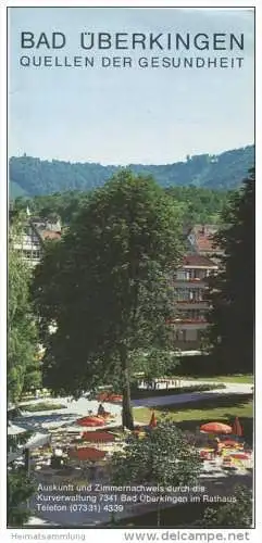Bad Überkingen mit Ortsteil Hausen/Fils Gemeinde Unter- und Oberböhringen 1973 - Faltblatt mit 15 Abbildungen - Zimmerna