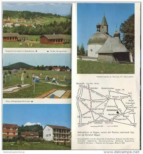 Bischofsmais - Habischried 1972 - 2 Faltblätter mit 14 Abbildungen - beiliegend Unterkunftsverzeichnis