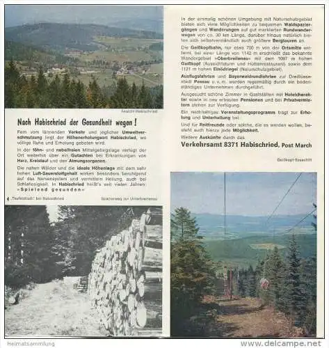 Bischofsmais - Habischried 1972 - 2 Faltblätter mit 14 Abbildungen - beiliegend Unterkunftsverzeichnis
