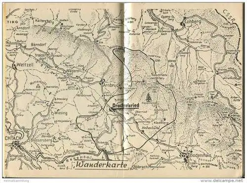 Bayrischer Wald 60er Jahre - 56 Seiten mit 4 Abbildungen - geschichtliches - kleine Wanderkarte etc.