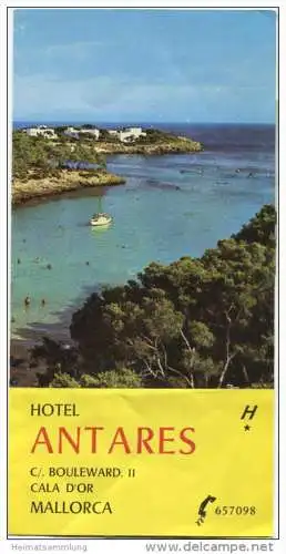 Spanien - Mallorca - Cala D'Or - Hotel Antares - Faltblatt mit 5 Abbildungen