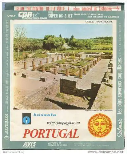 Portugal 1967 in französischer Sprache - 55 Seiten mit 25 Abbildungen - Stadtpläne Hotelbeschreibungen