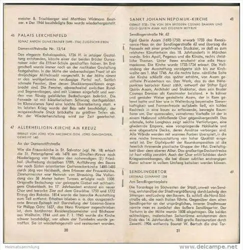 100 Bauwerke in München 1958 - 60 Seiten mit 10 Abbildungen - Verlag Schnell &amp; Steiner München